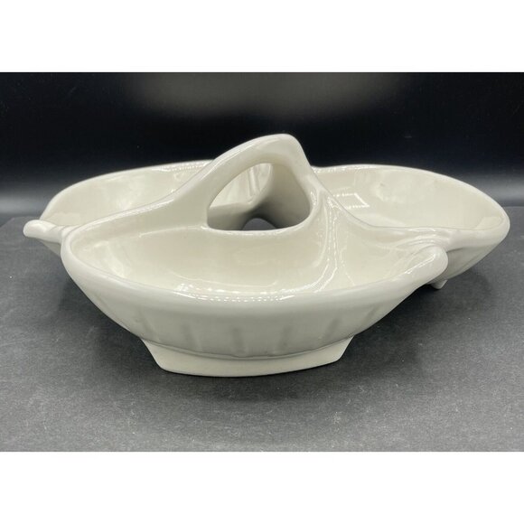 MCM California Original 332 USA Pottery Divided Serving Appetizer Dish - Picture 3 of 7